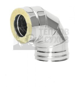 Отвод Термо 87* ОТ-Р 316, 0,5/304 D100/160 с хомутом